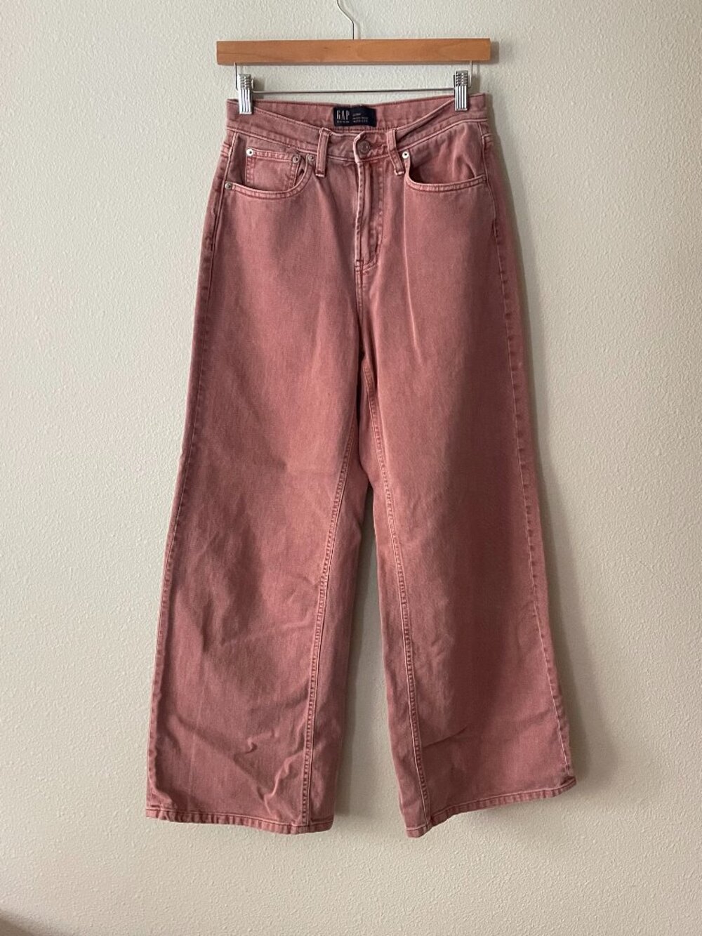Gap high rise wide leg rose color denim pants jeans | Size 2 / 26